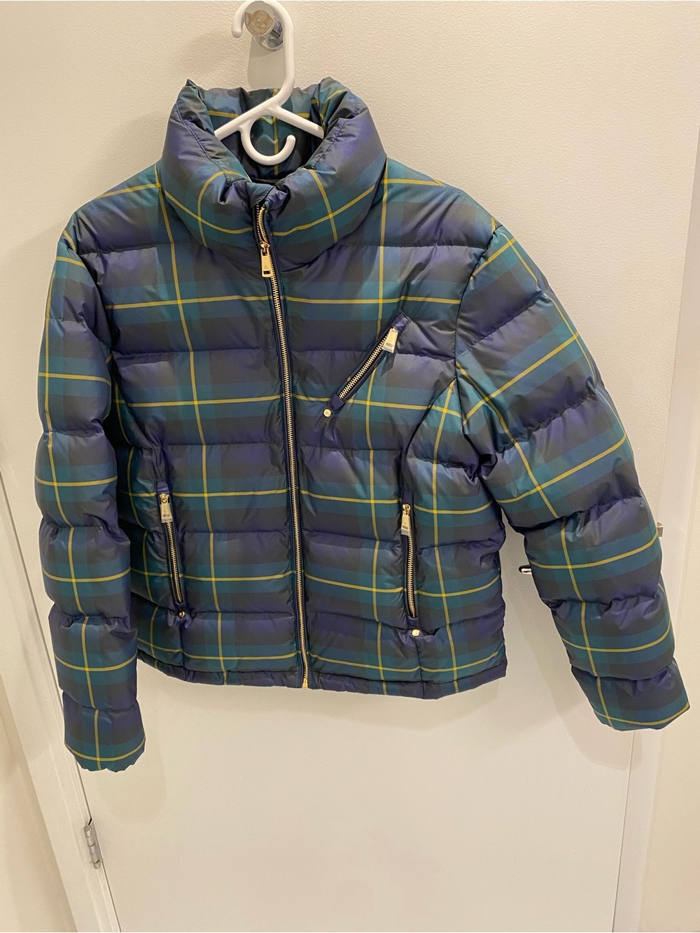 Lauren Ralph Lauren Plaid Puffer, Size S, NWOT